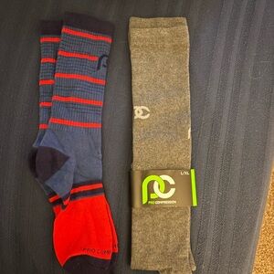 Pro Compression crew and knee high compression sock.